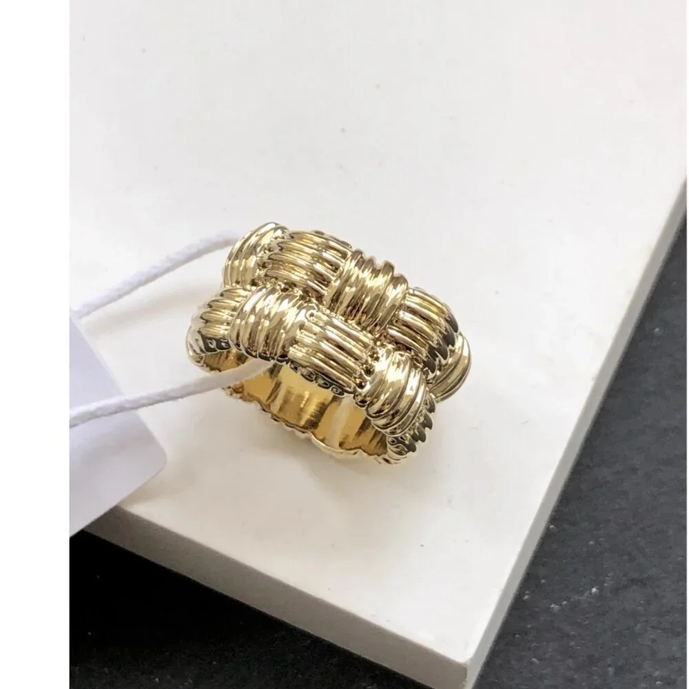 NWT & Other Stories Braided Ring - Gold_2
